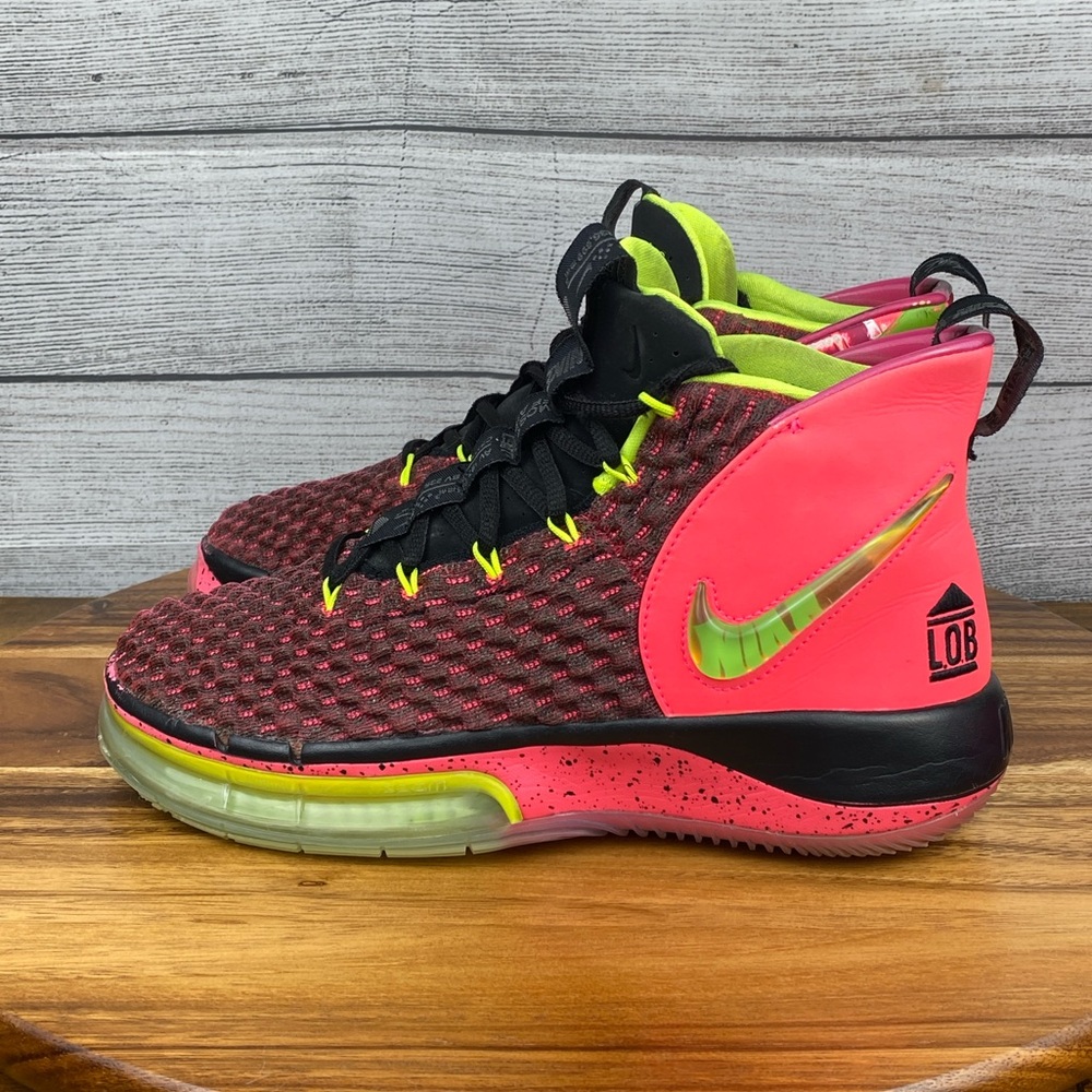 Nike Alphadunk Pink Volt Black Basketball Shoes BQ5401-600 Mens Sneaker Size 7.5